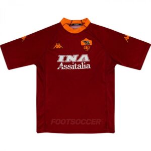 2000-01 Maillot Retro Vintage AS Roma Home