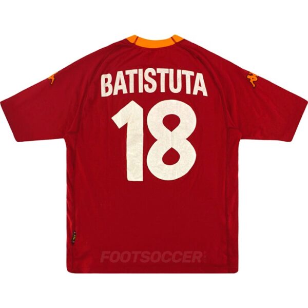 2000-01 Maillot Retro Vintage AS Roma Home Batistuta