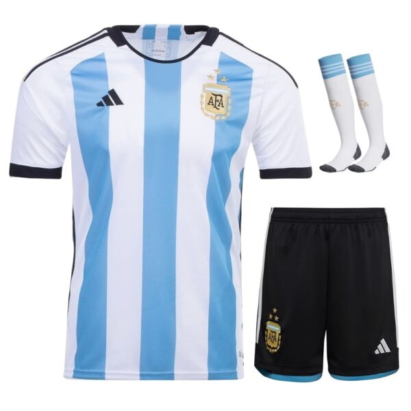 MAILLOT KIT ENFANT ARGENTINE 3 ETOILES DOMICILE