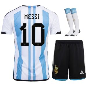 MAILLOT KIT ENFANT ARGENTINE 3 ETOILES MESSI DOMICILE