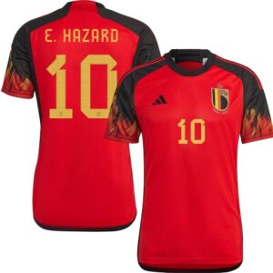 MAILLOT BELGIQUE DOMICILE COUPE DU MONDE 2022 E.HAZARD