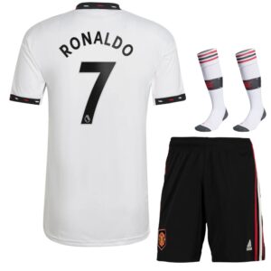 MAILLOT ENFANT MANCHESTER UNITED EXTERIEUR 22 23 RONALDO