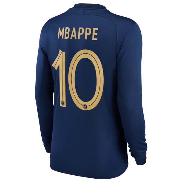 MAILLOT EQUIPE DE FRANCE DOMICILE MANCHES LONGUES MBAPPE