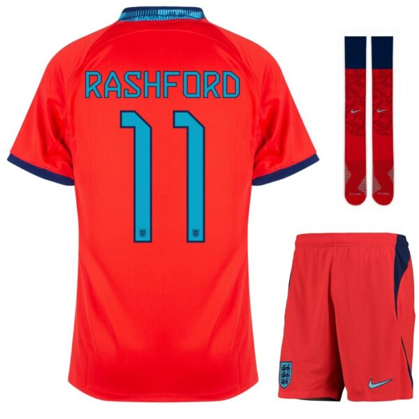 MAILLOT KIT ENFANT ANGLETERRE EXTERIEUR 2022 2023 RASHFORD