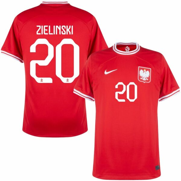 MAILLOT POLOGNE EXTERIEUR COUPE DU MONDE 2022 ZIELINSKI