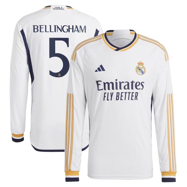 MAILLOT REAL MADRID DOMICILE 2023 2024 MANCHES LONGUES Bellingham