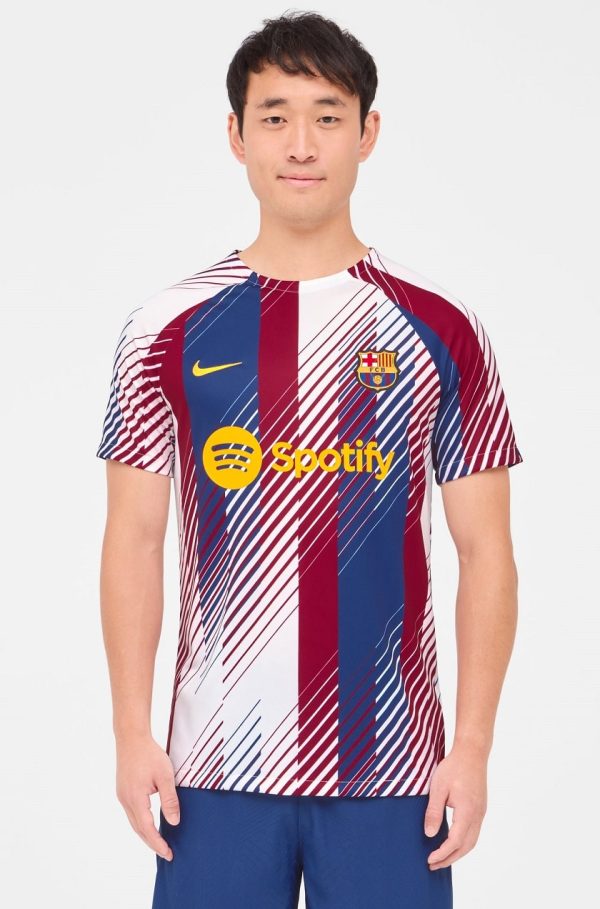 Maillot Barca Pre Match Blanc 2023 2024