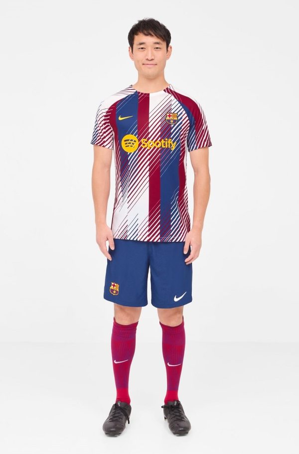 Maillot Barca Pre Match Blanc 2023 2024