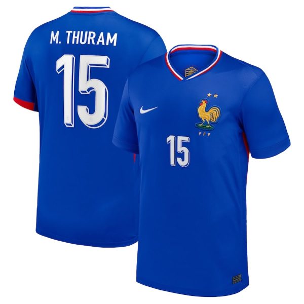 Maillot Equipe de France Domicile Euro 2024 Thuram