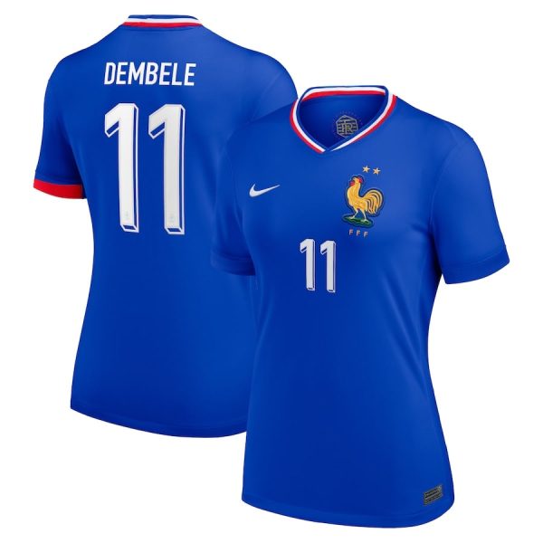 Maillot Equipe de France Femme Domicile Euro 2024 Dembele