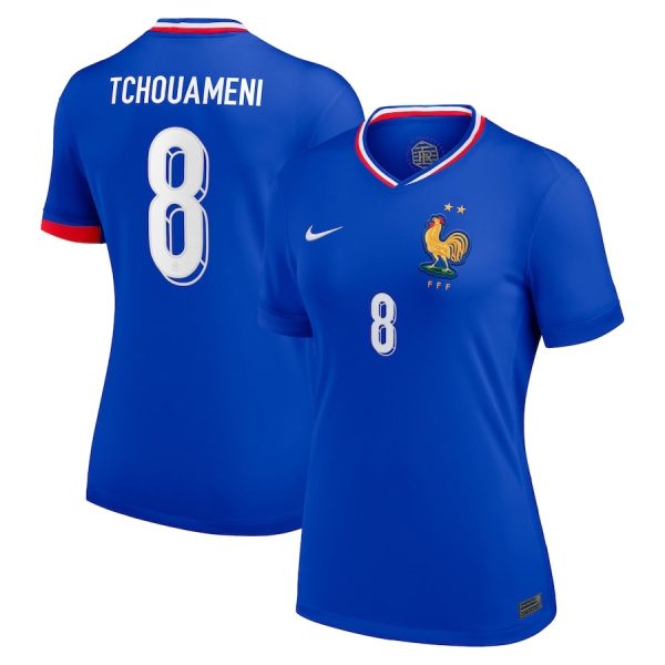 Maillot Equipe de France Femme Domicile Euro 2024 Tchouameni