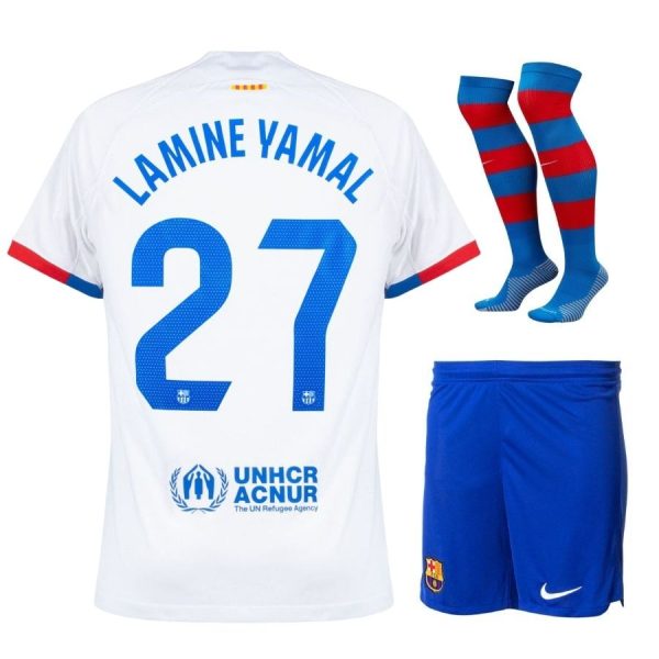 Maillot Kit Enfant Barca 2023 2024 Exterieur Lamine Yamal