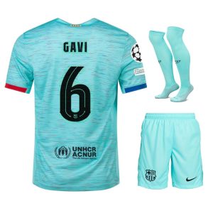 Maillot Kit Enfant Barca 2023 2024 Third Gavi