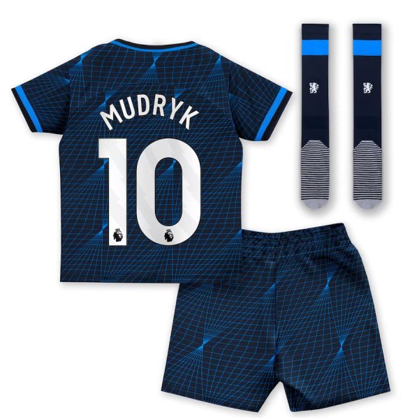 Maillot Kit Enfant Chelsea Exterieur 2023 2024 Mudryk