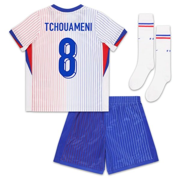 Maillot Kit Enfant Equipe De France Euro 2024 Away Tchouameni