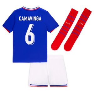 Maillot Kit Enfant Equipe De France Euro 2024 Camavinga