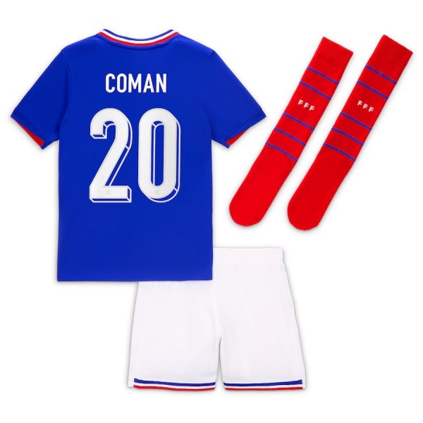 Maillot Kit Enfant Equipe De France Euro 2024 Coman