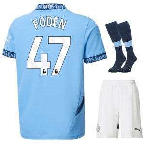 Maillot Kit Enfant Manchester City Domicile 2024 2025 Foden