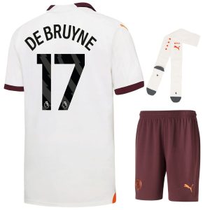 Maillot Kit Enfant Manchester City Exterieur 2023 2024 De Bruyne