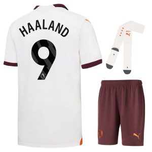 Maillot Kit Enfant Manchester City Exterieur 2023 2024 Haaland