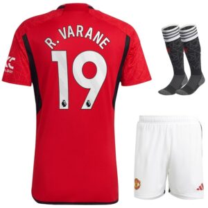 MAILLOT KIT ENFANT MANCHESTER UNITED DOMICILE 2023-24 VARANE