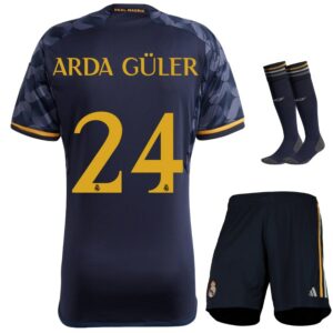 Maillot Kit Enfant Real Madrid Extérieur 2023 2024 Arda Guler