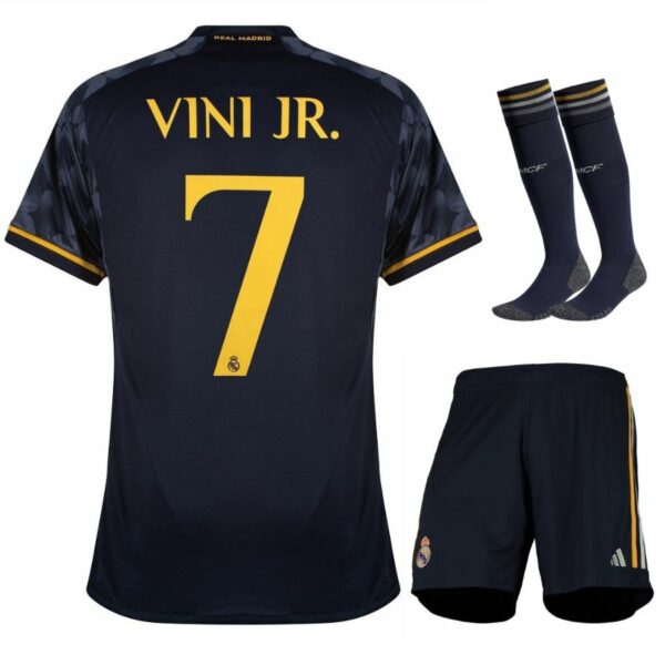 Maillot Kit Enfant Real Madrid Extérieur 2023 2024 Vini Jr