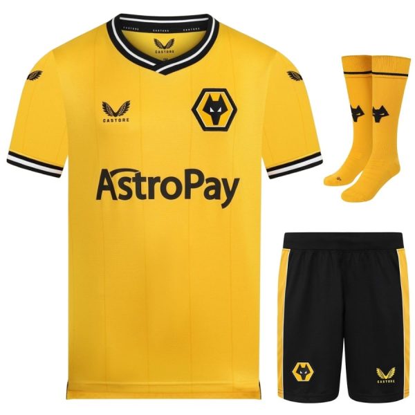 Maillot Kit enfant Wolverhampton 2023 2024 Domicile