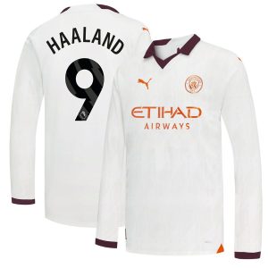 Maillot Manchester City 2023 2024 Exterieur Manches Longues Haaland