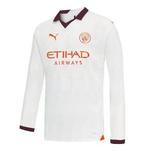 Maillot Manchester City Exterieur 2023 2024 Manches Longues