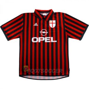 1999-00 Maillot Milan AC Retro Vintage Domicile