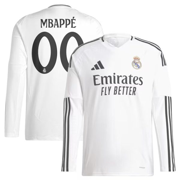 Maillot Real Madrid 2024 2025 Mbappe Manches Longues