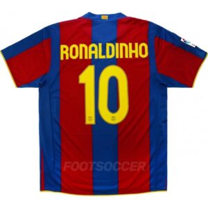 Maillot Barca Domicile 2007-2008 Ronaldinho