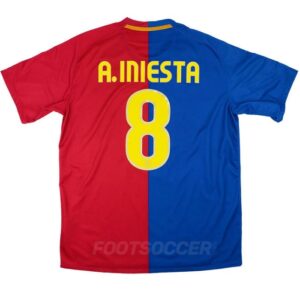 Maillot Barca Domicile 2008-2009 Iniesta