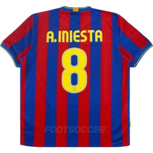 Maillot Barca Domicile 2009-2010 Iniesta