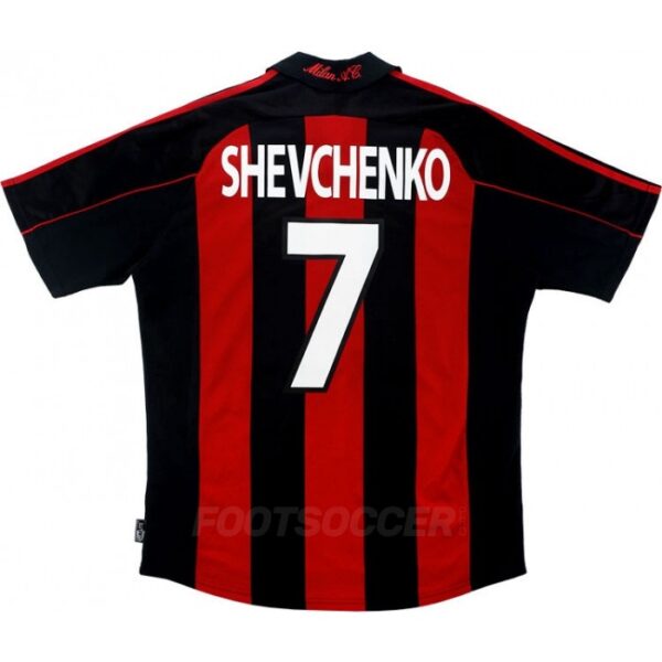 2000-02 Maillot Retro Vintage Milan AC Home Shevchenko