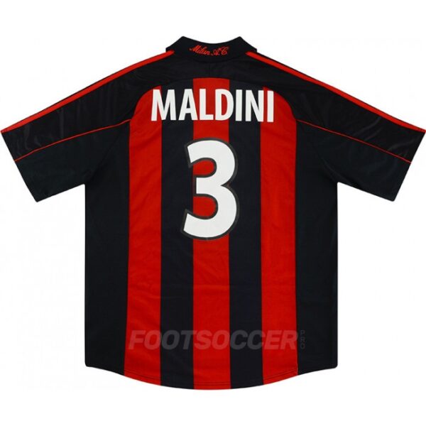 2000-02 Maillot Retro Vintage Milan AC Home MALDINI