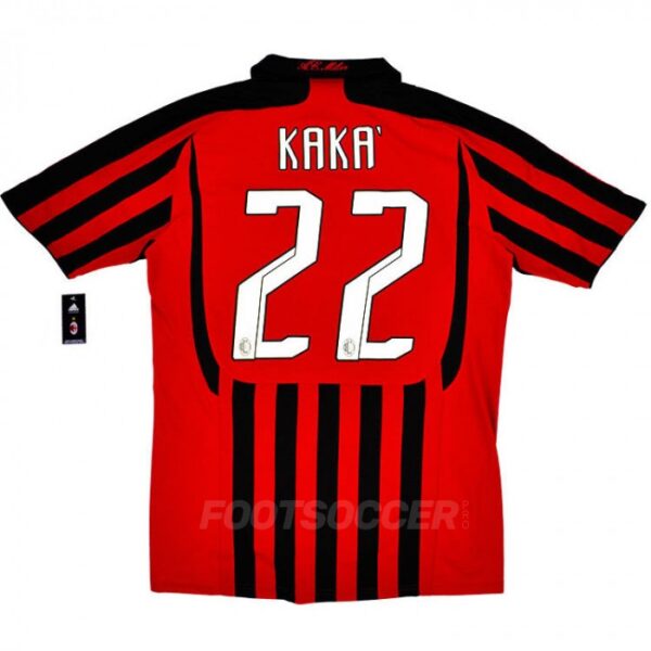 2007-08 Maillot Retro Vintage Milan AC Home KAKA