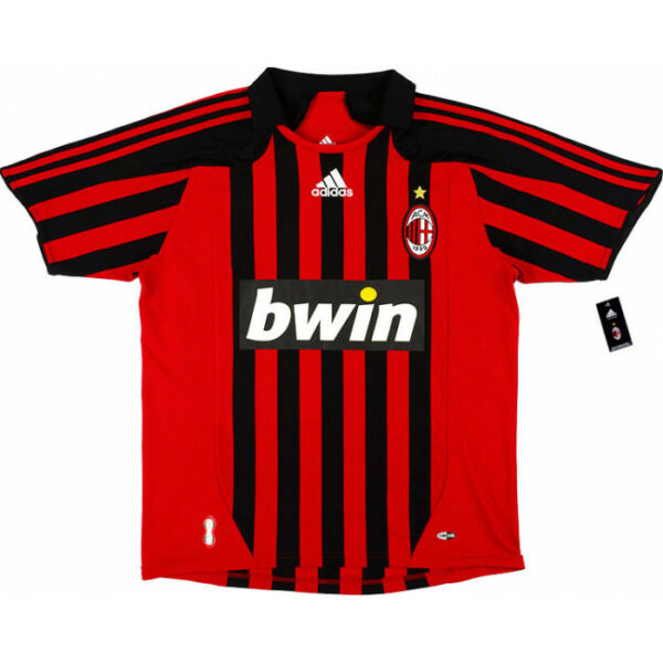 2007-08 Maillot Retro Vintage Milan AC Home KAKA