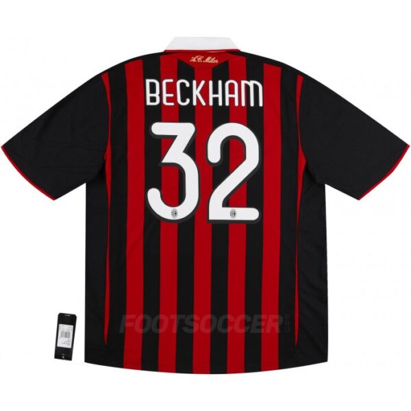 2009-10 Maillot Retro Vintage Milan AC Home BECKHAM