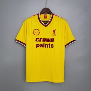 Maillot retro vintage Liverpool Exterieur Jaune 1985 1986