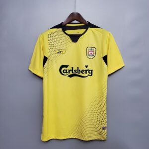 Maillot retro vintage Liverpool jaune 2004 2005